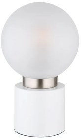 Veioza, lampa de masa design modern Marka alb, nichel, opal