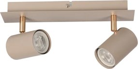 Kanlux 90781 - Spot aplicat EVALO 2xGU10/10W/230V bej/auriu