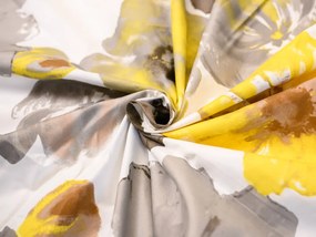 Lenjerie de pat din microfibra FEONELLE galben-gri Dimensiune lenjerie de pat: 70 x 90 cm | 140 x 220 cm