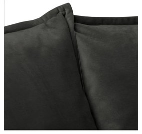 Canapea gri închis cu tapițerie din catifea 138 cm Juli – Ropez