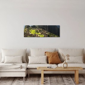 Tablou - Lame in Machu Picchu (cu ceas) (90x30 cm)
