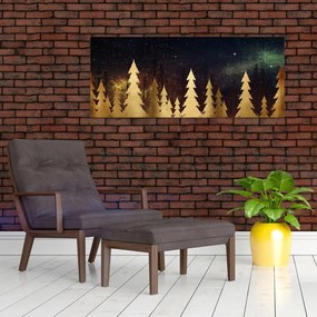 Tablou - Noapte de aur (120x50 cm)