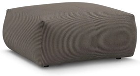 Taburet gri/maro cu tapițerie din catifea reiată Voltaire – Bobochic Paris