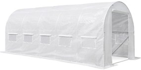 Tunel de plastic alb 2.5x8m Garden Point