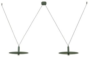 Lustra LED decorativa design modern Kurt 2L verde