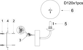 Aplică ONLI PALOMA 1xG9/10W/230V auriu