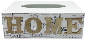Cutie pentru servetele HOME, Alb, 25x14x9cm