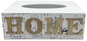 Cutie pentru servetele HOME, Alb, 25x14x9cm