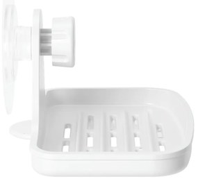 Săpunieră albă autoadezivă din plastic reciclat Flex – Umbra