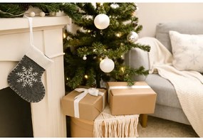 Ciorap de Craciun de agatat SNOW SOCK 12 cm - mai multe culori Culoare: Gri deschis