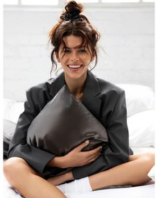 Față de pernă din mătase 51x76 cm Charcoal – slip