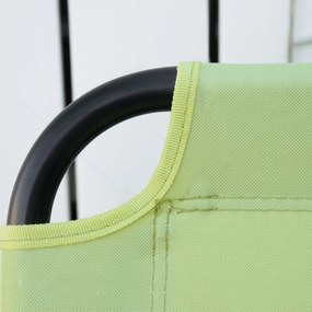 Outsunny scaun de camping 2 locuri, pliabil, cu suport pentru băuturi, 141 x 67 x 80 cm, Verde | Aosom Romania