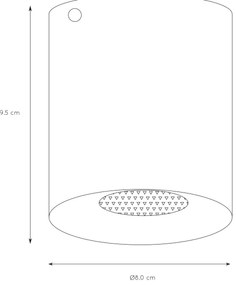 Spot BIDO 1xGU10/50W/230V negru Lucide 22965/01/30