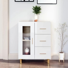812210 vidaXL Dulap, alb extralucios, 69,5x34x90 cm, lemn compozit