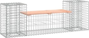 vidaXL Bancă de grădină cu gabion, 183x41x60,5 cm, lemn masiv Douglas