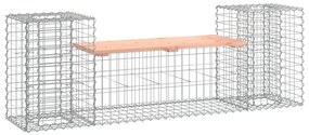 834388 vidaXL Bancă de grădină cu gabion, 183x41x60,5 cm, lemn masiv Douglas