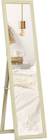 HOMCOM Oglindă pe suport și de perete dreptunghiulară oglindă în picioare full length Dressing Dormitor Living 37x37x154cm lemn natural | Aosom Romania