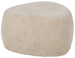 Taburet bej cu tapițerie din țesătură bouclé – Ixia
