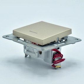 Intrerupator simplu cu led, 10A, IP20, Bronz, Panasonic Arkedia Slim / Karre Plus