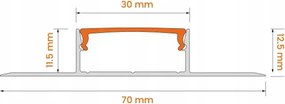 SET 1x bandă LED MYLIVING LIGHTSTRIP LED/22W/230V 5 m + 5x profil încastrat 1 m