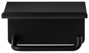 Suport pentru hârtie igienică negru de montat pe perete din oțel inoxidabil Modo – Blomus