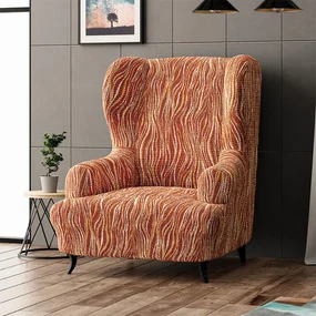 Huse bielastice UNIVERSO NOU dungi cărămizii fotoliu clasic (l. 60 - 110 cm)