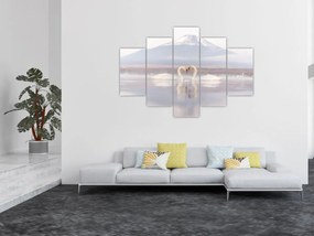 Tablou - Lebede îndrăgostite (150x105 cm)