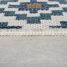 Covor pentru exterior și interior galben/albastru 160x230 cm Zia Trellis – Flair Rugs