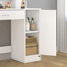 Deuba Masuta de toaleta Jocelyn cu iluminare LED 90x38x137 cm - alba