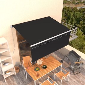vidaXL Copertină retractabilă manual cu stor, antracit, 3,5x2,5 m