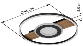 Plafonieră LED Globo 67323-24 PIKARA LED/24W/230V