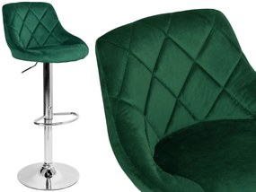 JAKS Scaun de bar cydro crom velvet verde