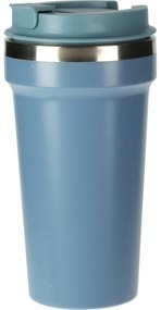 Cană termo albastru 500 ml, 17 cm