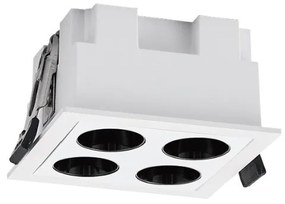 Corp incastrabil cu 4 spoturi LED BLAU alb