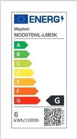 Aplica LED de perete directionabila design modern Fad negru mat