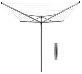 Brabantia TopSpinner spațiu în aer liber 90300260, 40 m, țepușă de metal pentru săpat, rezistent la coroziune, Inox