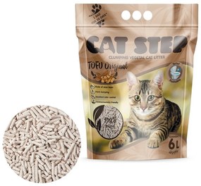 Litiera aglomerantă Cat Step Tofu Original 2,7 kg,6 l