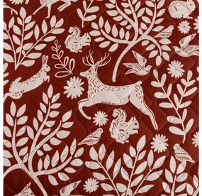 Cuvertura de pat cu model FOREST ANIMALS, maro Dimensiune: 170 x 210 cm