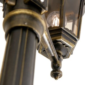 Stalp iluminat exterior stil clasic IP43 HP255 Puchberg AL 11K/82579 schwarz-gold/rauch OR