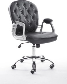 Scaun birou SIB 1304, Piele ecologica, Negru