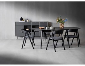 Masă de dining rotundă extensibilă cu blat cu aspect de lemn de stejar cu blat suplimentar ø 135 cm Meza – Hammel Furniture