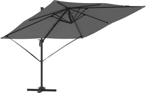 vidaXL Parasol Roma Antracit 286 x 284 x 265 cm Aluminiu și poliester