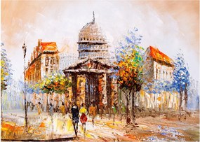 Tablou - Monument de oraș pictat (70x50 cm)