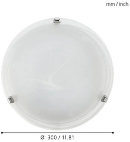 Plafonieră SALOME Eglo 7186, 1xE27/60W/230V, sticlă de alabastru
