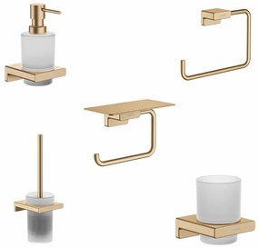 Set accesorii baie Hansgrohe AddStoris, bronz periat