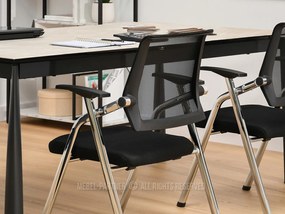 Scaun Harold (negru + crom). 1111077