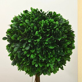 HOMCOM Set 2 Plante Decorative Sferice 60cm, Frunze Lemn de Santal, Verzi, pentru Decor Interior/Exterior | Aosom Romania