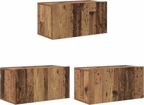 vidaXL Set comodă TV 3 pcs Maro 60 x 30 x 30 cm Lemn compozit