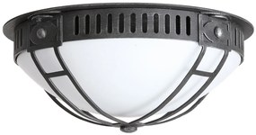 Plafoniera iluminat exterior din fier forjat, diametru 42cm, DE 2578-A