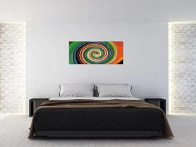 Tablou abstract - spirala colorata (120x50 cm)